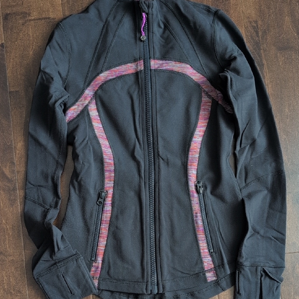 Lululemon Athletica Black Jacket with Pink Accents